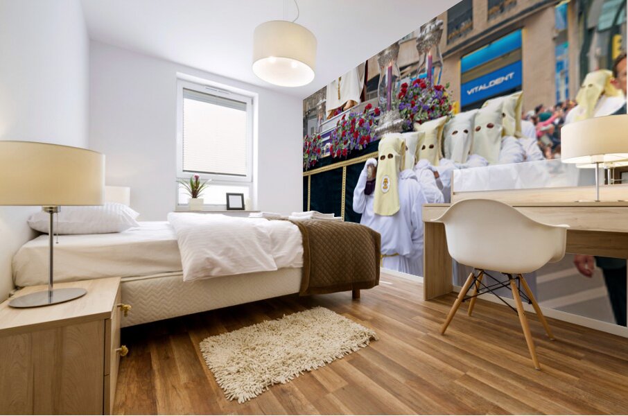 Zaragoza. Saragossa. Aragon. Spain.  Processions of the Easter Holy Week Mural print