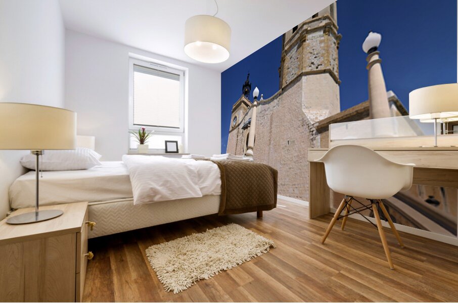 Sitges Catalunya Spain. Church esglesia de Sant Bartomeu i Santa Tecla Mural print