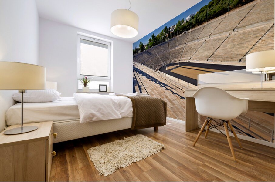 Panathenaic Stadium in Athens during a warm sunny day Mural print