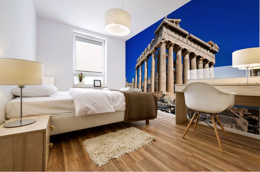 Visit Parthenon at Acropolis in Athens Greece during the day Mural print