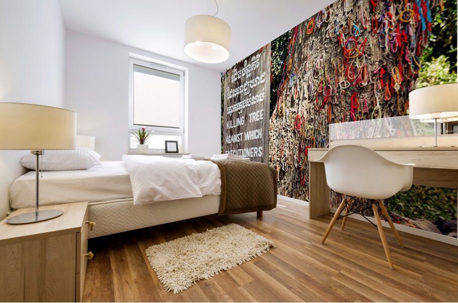 Cambodian Killing Tree a poignant memorial for children. Mural print