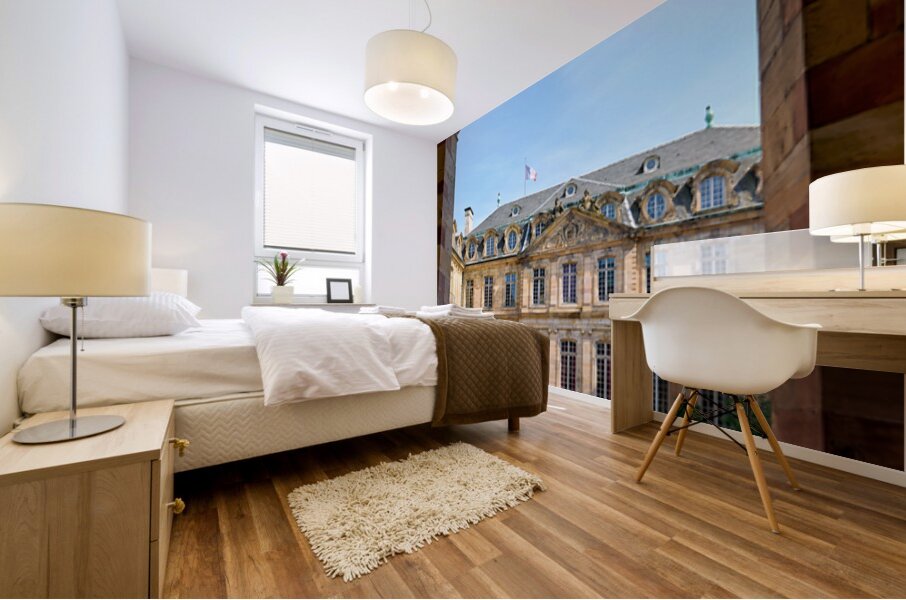 View of Palais Rohan from archway in Strasbourg Alsace France Mural print