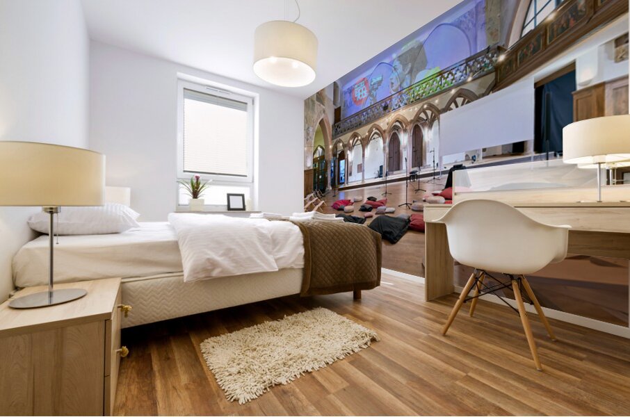 Community event at Saint Pierre le Vieux in Strasbourg Mural print