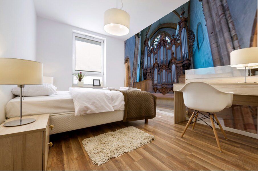 People appreciate the architecture and history of St Mural print