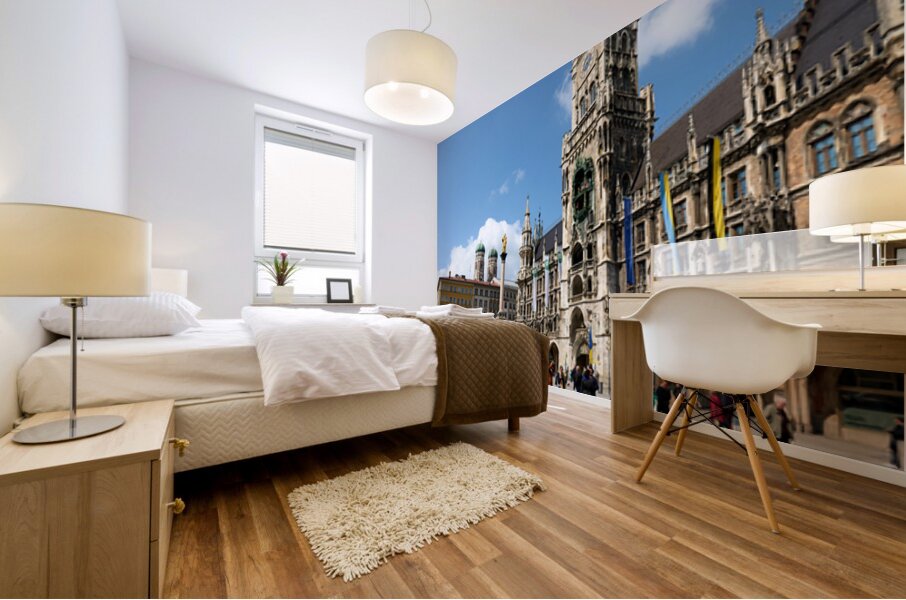 Explore marienplatz and the rathaus in munich germany Mural print