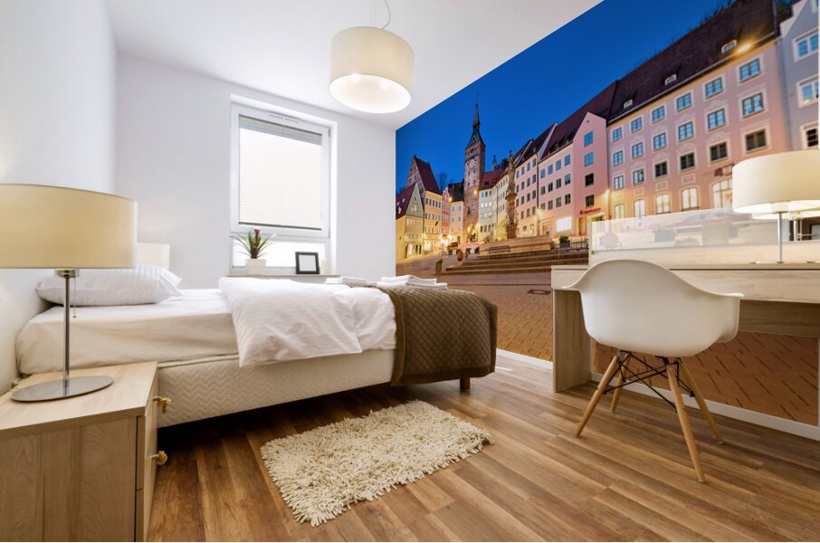 Explore Hauptplatz square in Landsberg am Lech on the Romantic R Mural print