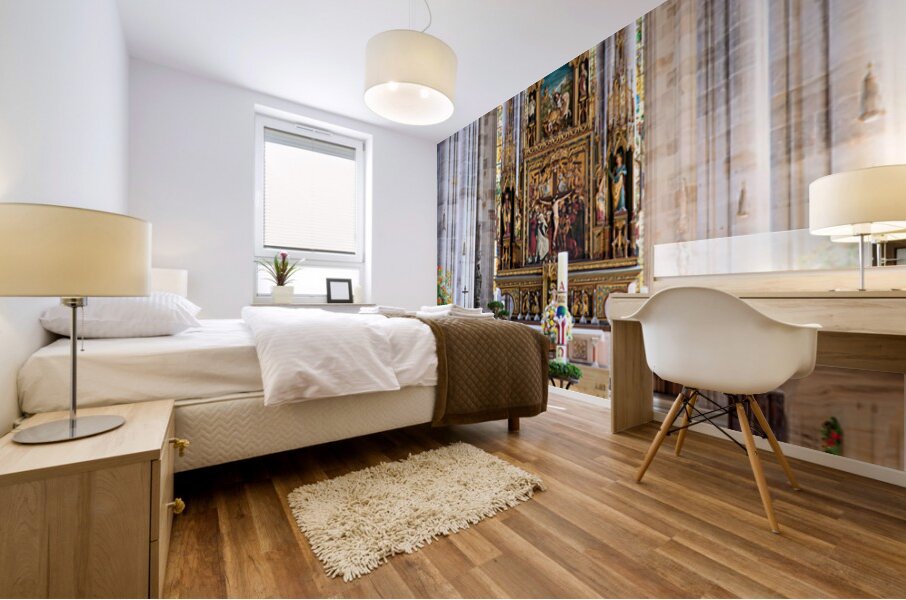 Saint Georges Minster altar in Dinkelsbuhl along Romantic Road Mural print