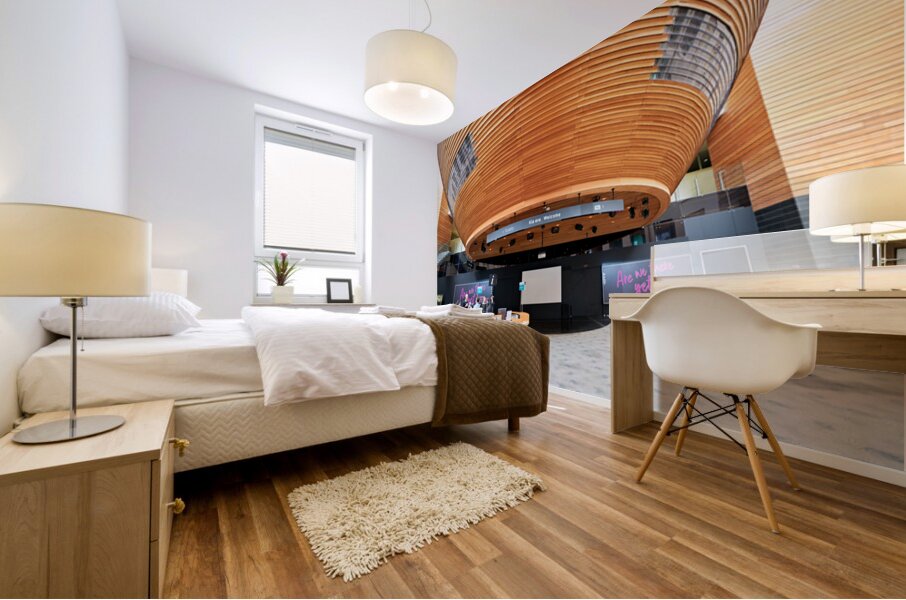 Entrance area of Auckland War Memorial Museum in Auckland New Ze Mural print