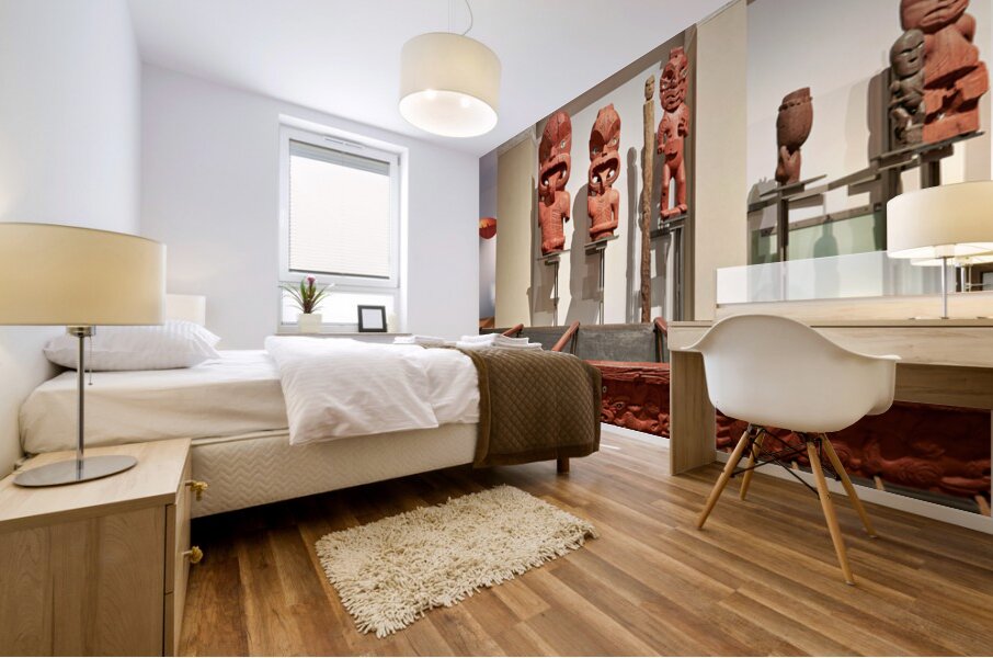 Explore Maori culture at Auckland War Memorial Museum in New Zea Mural print