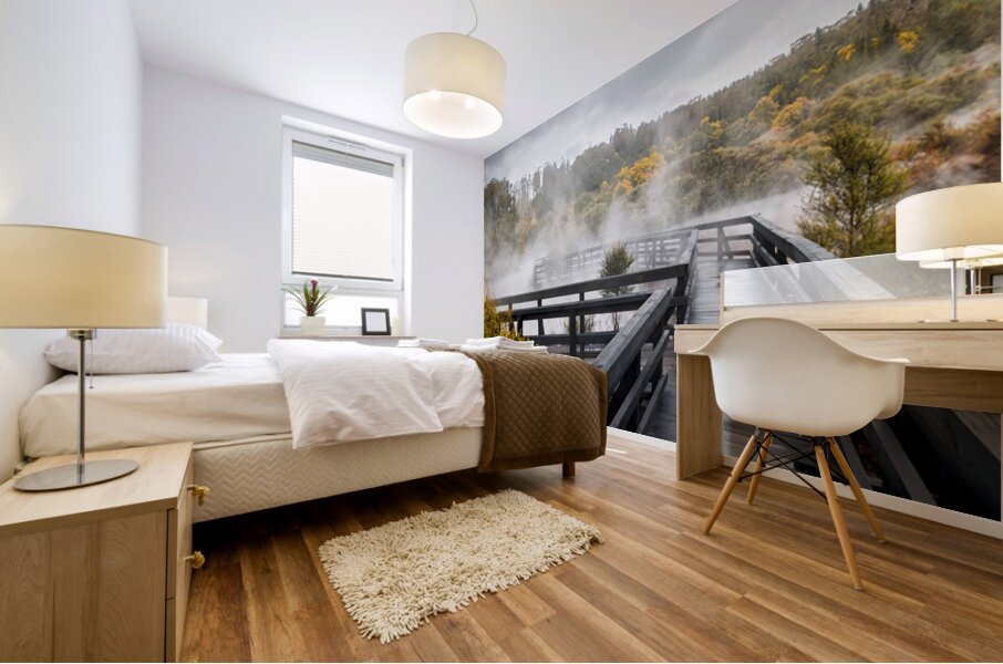 Discover geothermal trails in Whakarewarewa Rotorua Mural print