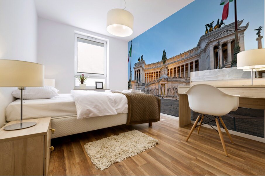 Visit to victor emmanuel ii national monument in rome italy Mural print