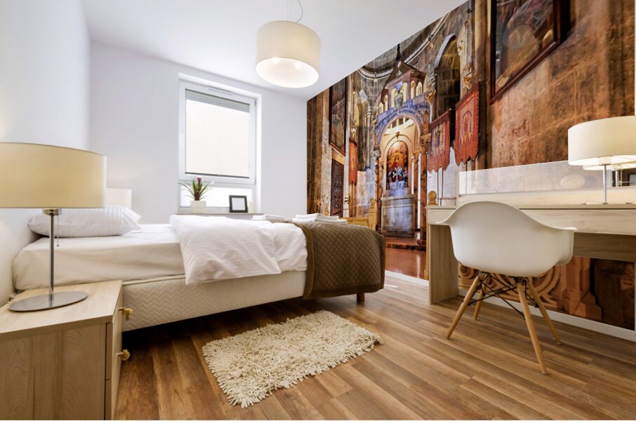 Visit to the church of the Holy Sepulchre in Jerusalem Israel Mural print