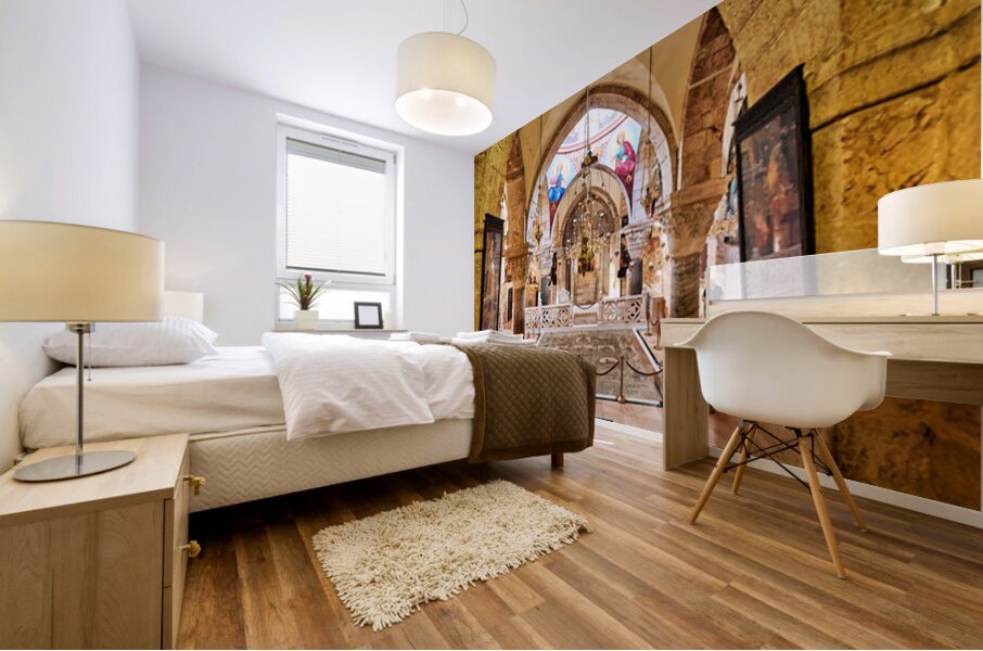 Exploring the church of the Holy Sepulchre in Jerusalem Israel Mural print