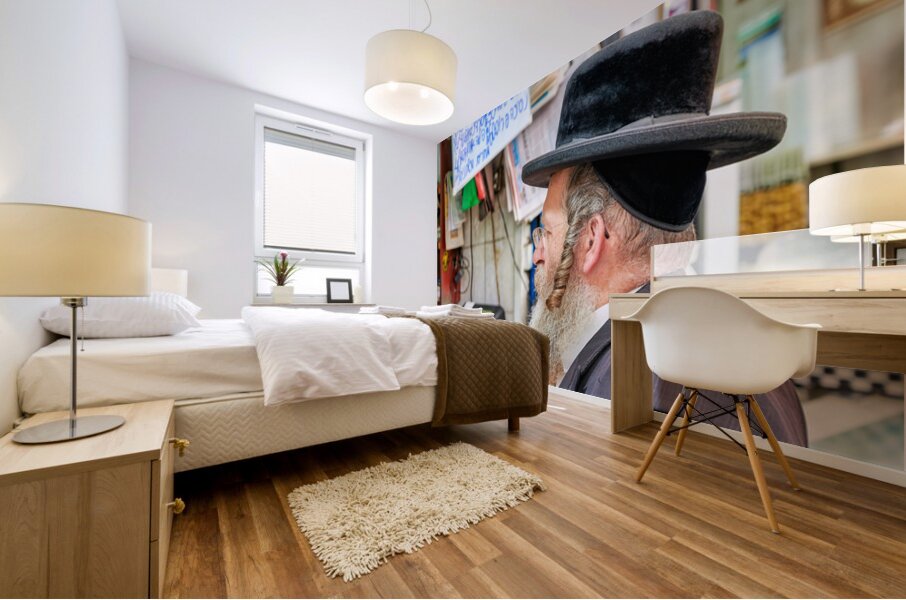 Visitors explore Mahane Yehuda Market in Jerusalem during the da Mural print