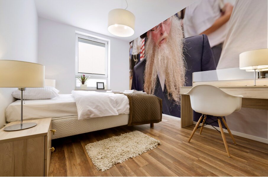 Orthodox Jews pray at the Wailing Wall in Jerusalem Israel Mural print