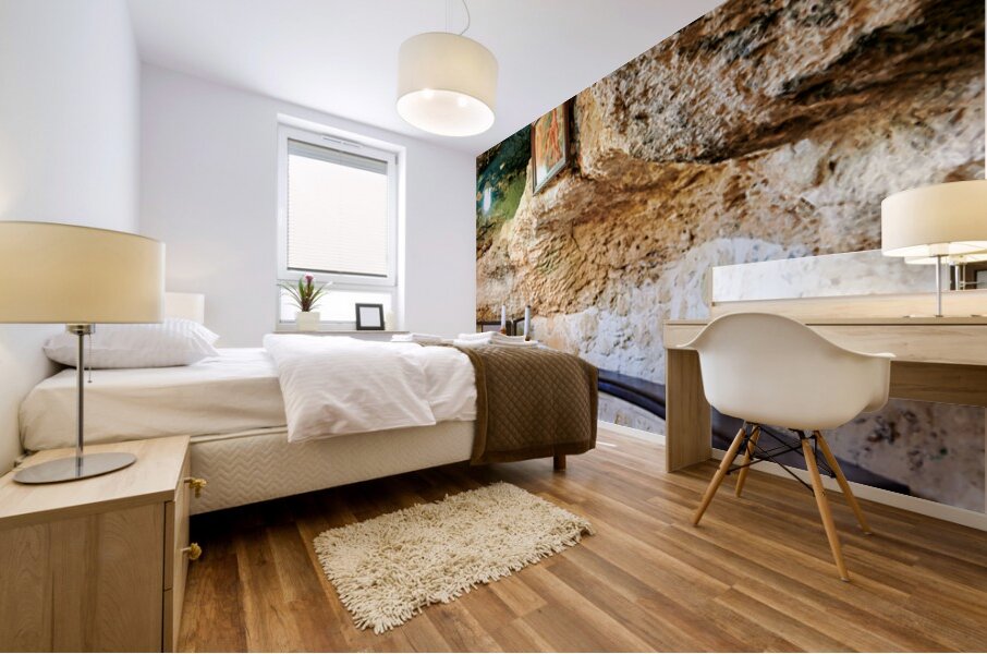 Visit to shepherds field chapel in bethlehem israel Mural print