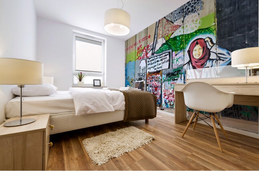Wall murals in Bethlehem show art and messages in Jerusalem Mural print
