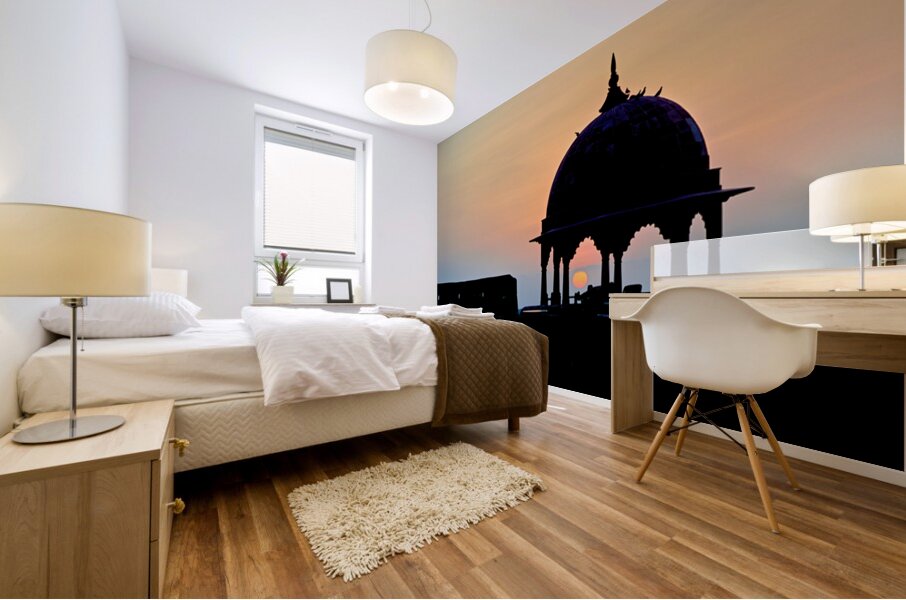 Sunset view at Khimsar Fort in Rajasthan India Mural print