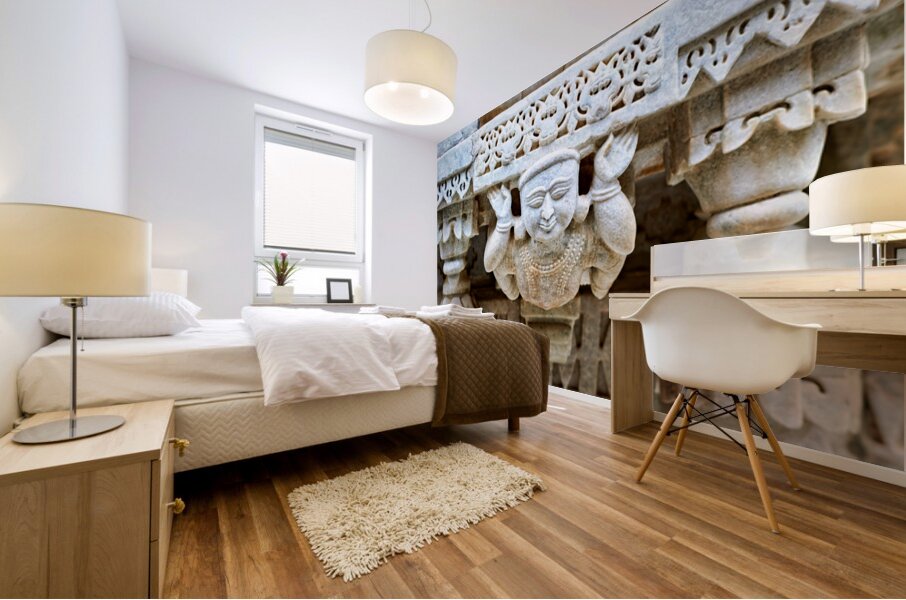 Exploring Jain temples in Ranakpur Rajasthan India Mural print