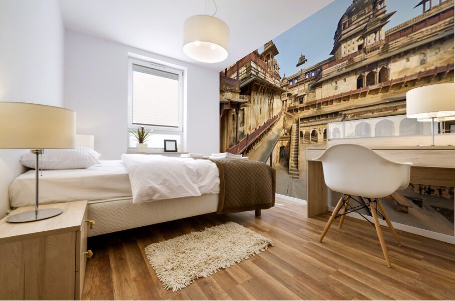 Exploring the fort complex in orchha madhya pradesh india Mural print