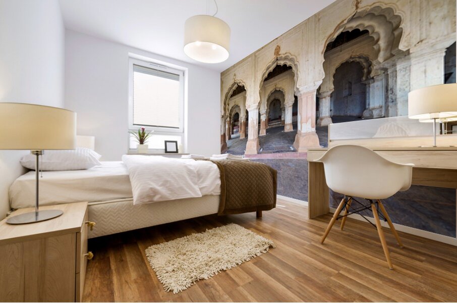 Exploring the fort complex in orchha madhya pradesh india Mural print