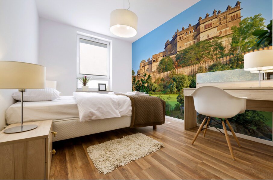Explore the historic Fort Complex in Orchha Madhya Pradesh Ind Mural print