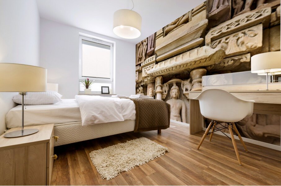 Exploring Hindu temples in Khajuraho Madhya Pradesh India Mural print