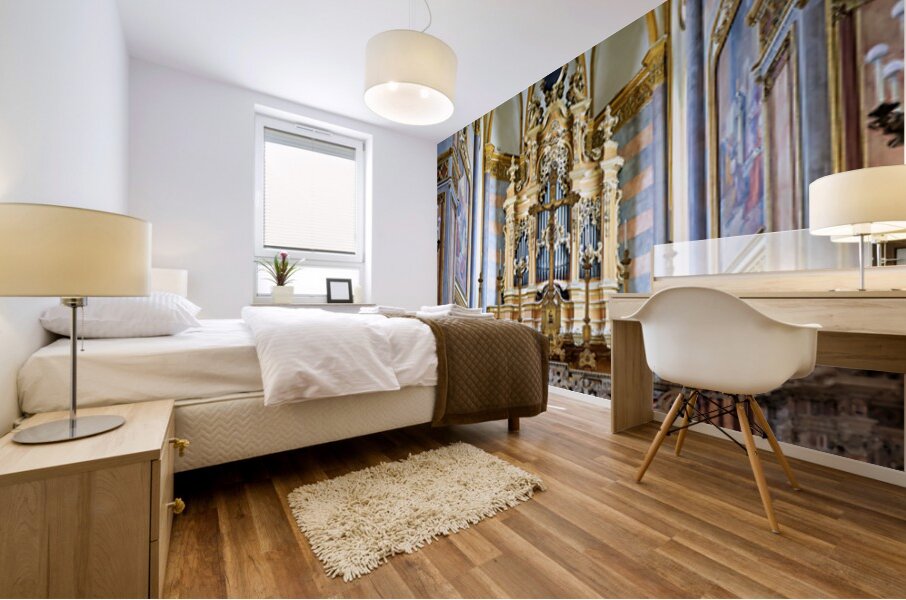 Visit to San Domenico Maggiore church in Naples Campania Italy Mural print