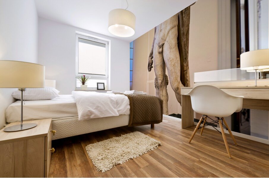 Statue at national archaeological museum of naples in campania Mural print