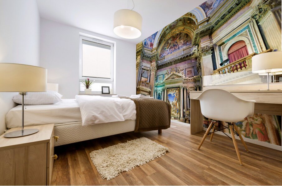 Exploration of naples cathedral in campania italy Mural print