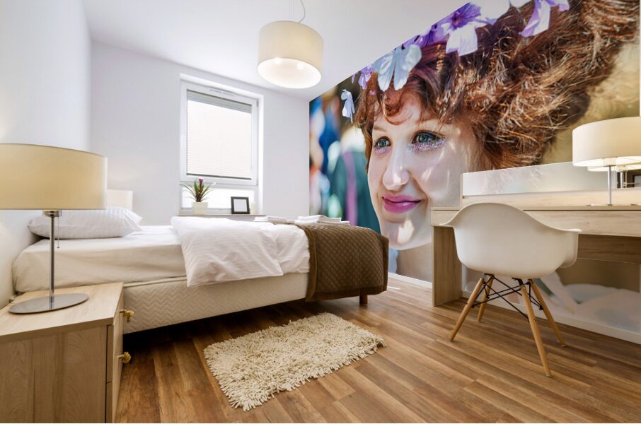 Easter parade in Manhattan with people celebrating and enjoying  Mural print