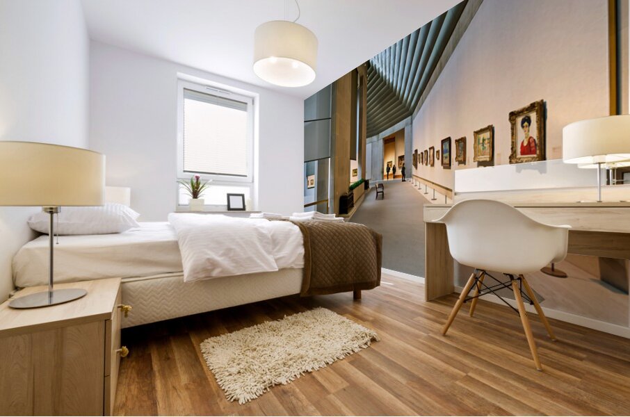 Visitors explore the Robert Lehman Collection at Metropolitan Mu Mural print