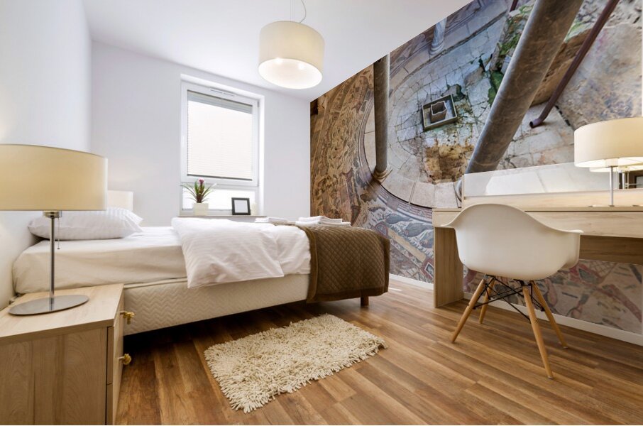 Exploring mosaics at Villa Romana del Casale in Sicily Mural print