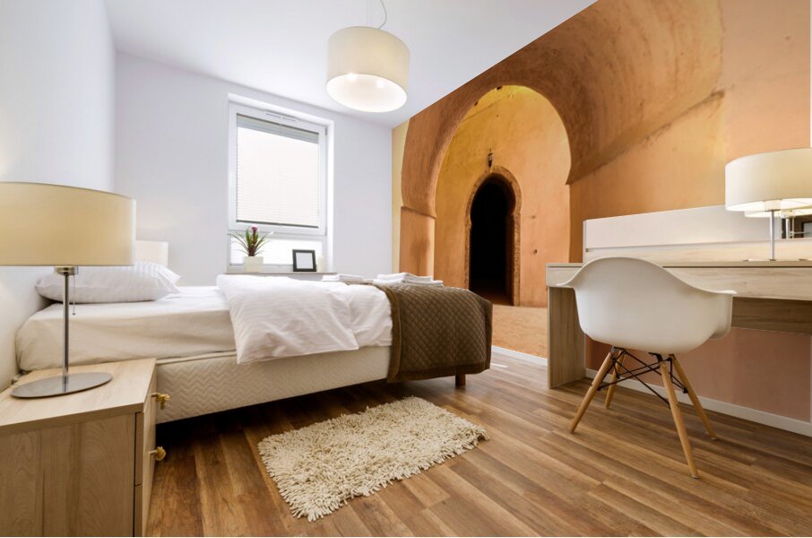 Discover the royal stables in Meknes Morocco during the afterno Mural print