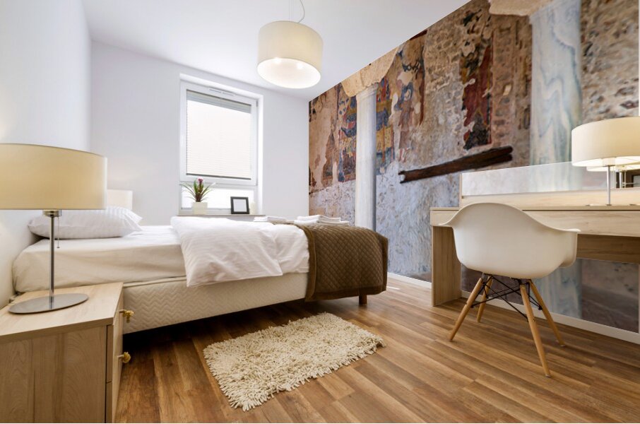 Frescoes inside Cattolica di Stilo in Calabria Italy Mural print