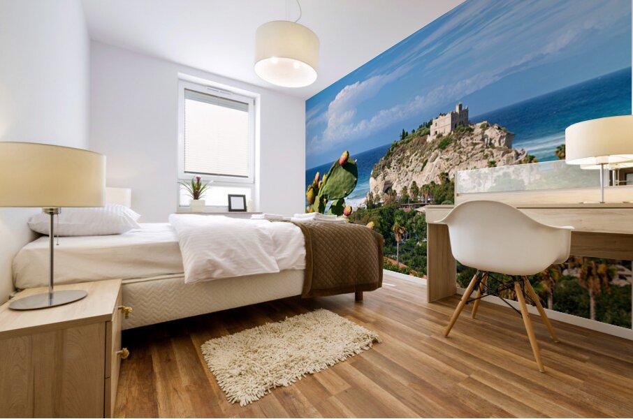 Santa Maria dellIsola Monastery in Tropea Calabria Italy by the Mural print