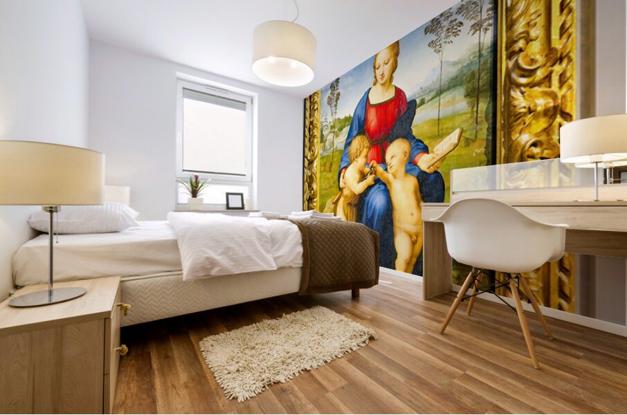 Madonna with child by raffaello sanzio at uffizi gallery in flor Mural print