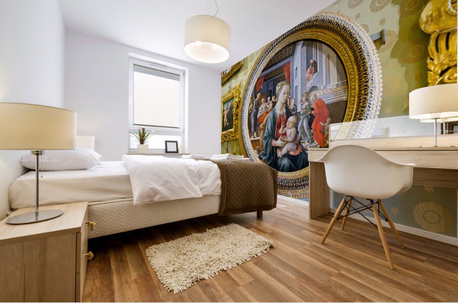 Madonna with child by fra filippo lippi in palazzo pitti in flor Mural print