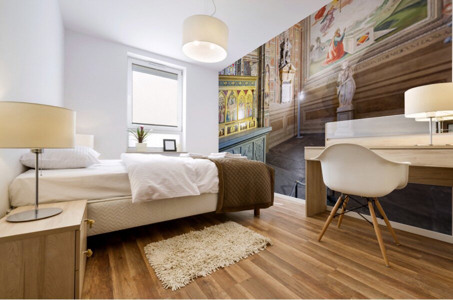 Basilica di Santa Croce interior in Florence Tuscany Italy Mural print