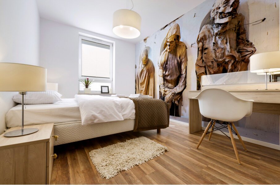 Exploring capuchin catacombs in palermo sicily italy Mural print