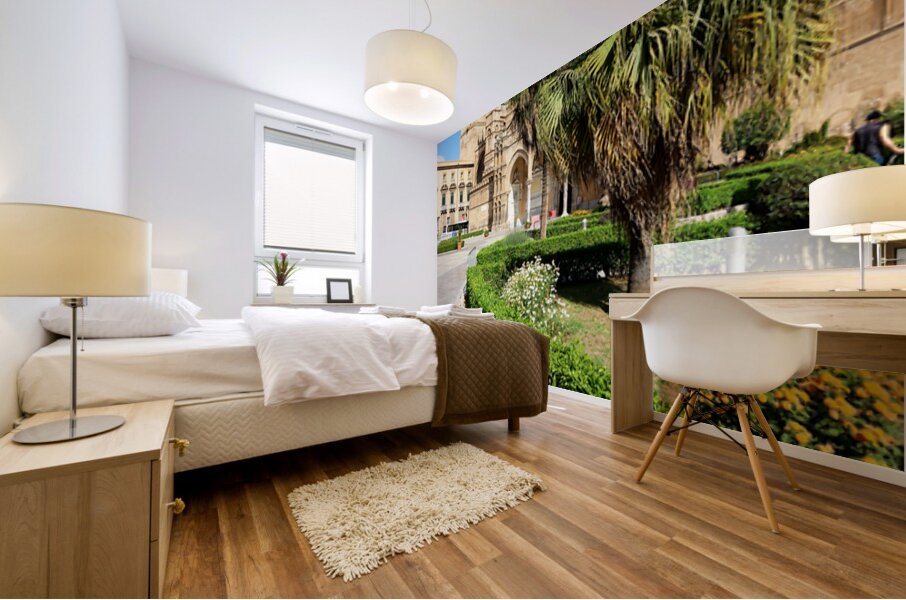 Palermo Cathedral surrounded by gardens in Sicily Italy Mural print