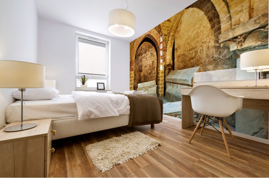 Exploring the crypt of Palermo Cathedral in Sicily Italy Mural print