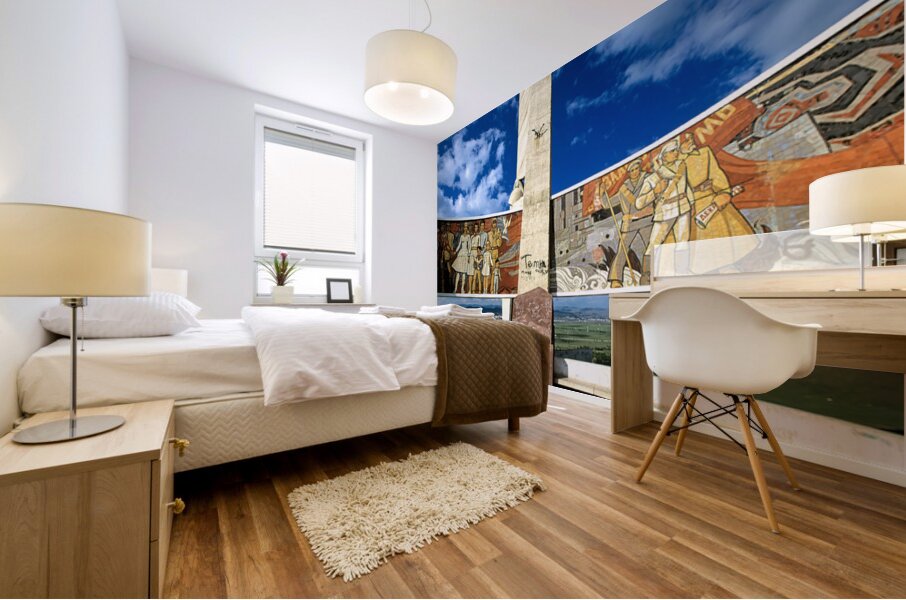 Zaisan Memorial honors Soviet soldiers in Ulaanbaatar Mongolia Mural print