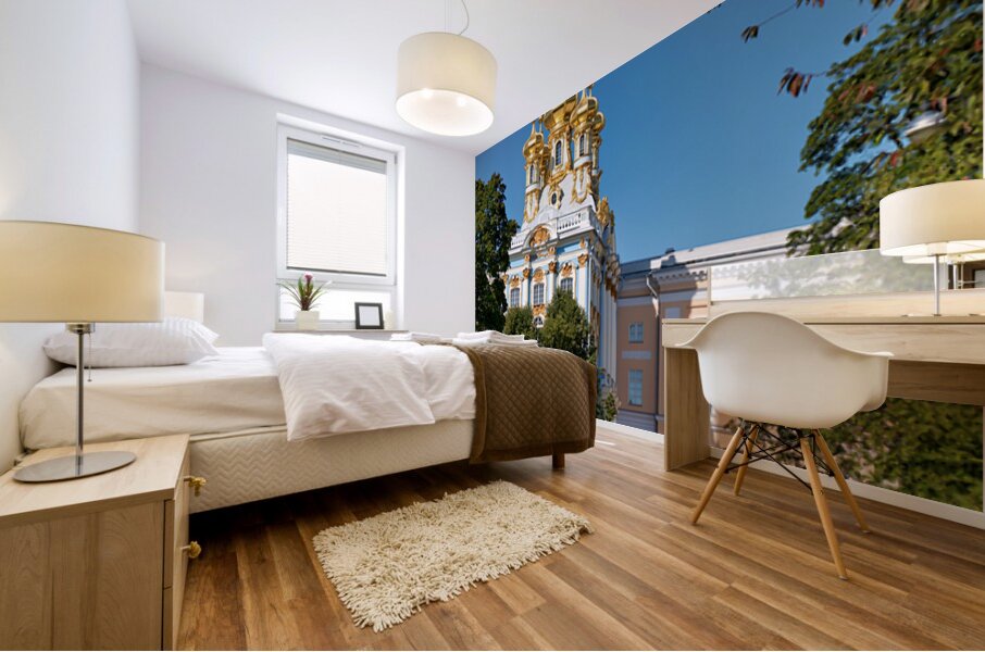 Catherine palace in pushkin saint petersburg russia Mural print