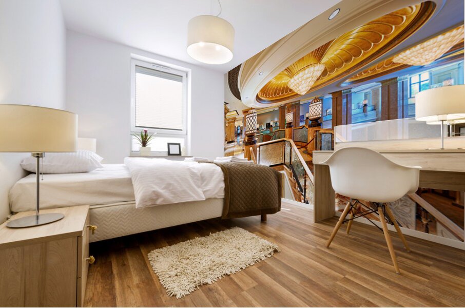 Visit Emirates Palace Hotel in Abu Dhabi and explore its design Mural print