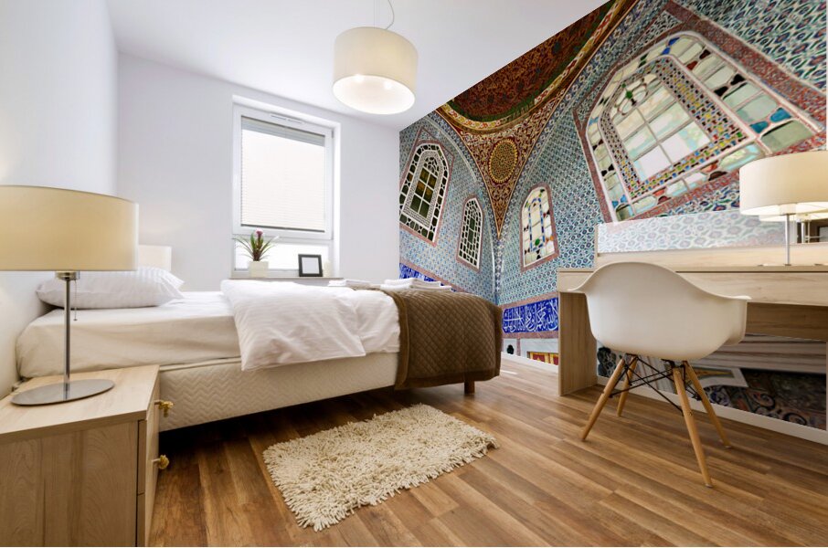 Visit to privy chamber of murat iii in topkapi palace harem Mural print