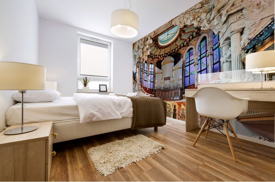 Visit to Palau de la Musica Catalana in Barcelona Mural print