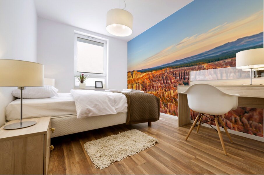 Sunset view from Bryce Point in Bryce Canyon National Park Mural print