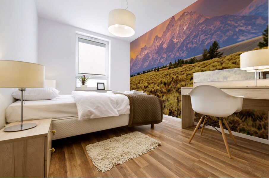 Grand Teton National Park view during the evening light Mural print
