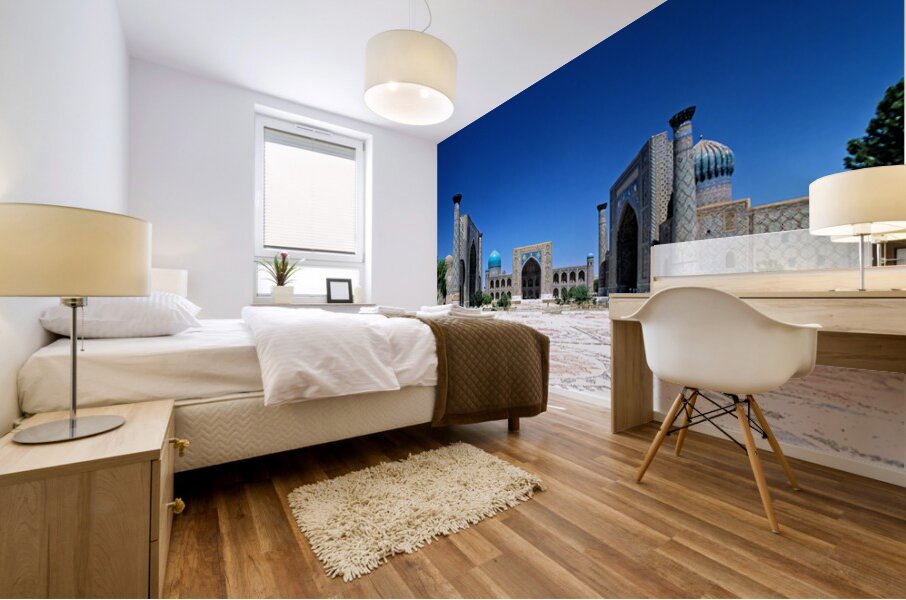 Registan in Samarkand showcases historical architecture Mural print